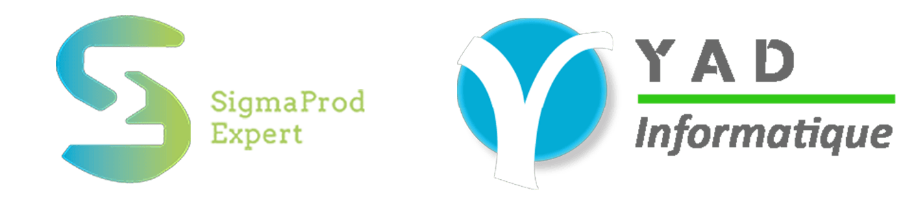 Logos SigmaProd Expert et YAD Informatique, partenaires pour la gestion de production Sage 100