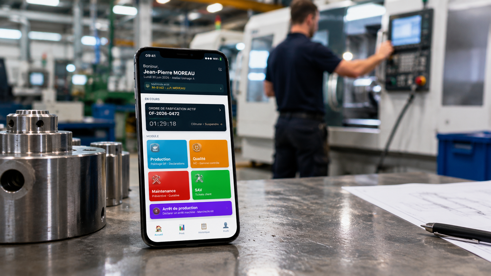 GPAO sur mobile : donnez à vos opérateurs le pilotage de production dans la poche