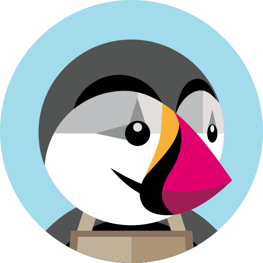 Logo PrestaShop, la solution e-commerce open source utilisée par YAD Informatique